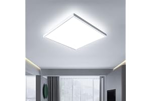 OTREN Lamparas de Techo 24W, Plafón LED Empotrada 6500K, IP44 Luz Led Moderna para Dormitorio Infantil Baño Cocina Sala de Estar, Blanca Fría, Cuadrada, 23CM