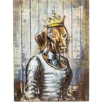 Kare de Iron Queen Dog 100 x 75 cm, metal, multicolor, 8.5 x 75 x 100 cm