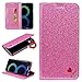 Produktbild Sycode Galaxy S8 Plus Glitzer Schutzhülle,Flip Hülle für Samsung S8 Plus,Luxus Noble Bling Glitter {Be Loved} Herz Entwurf Pu Leder Schutz mit Kartensteckplätzen Standfunktion Ständer Handyhülle Folio Tasche Case Cover für Samsung Galaxy S8 Plus-Rosa