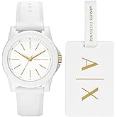 Armani Exchange Watch for Women, Quartz Movement and 40mm Case Size with Stainless Steel, Leather or Silicone Strap