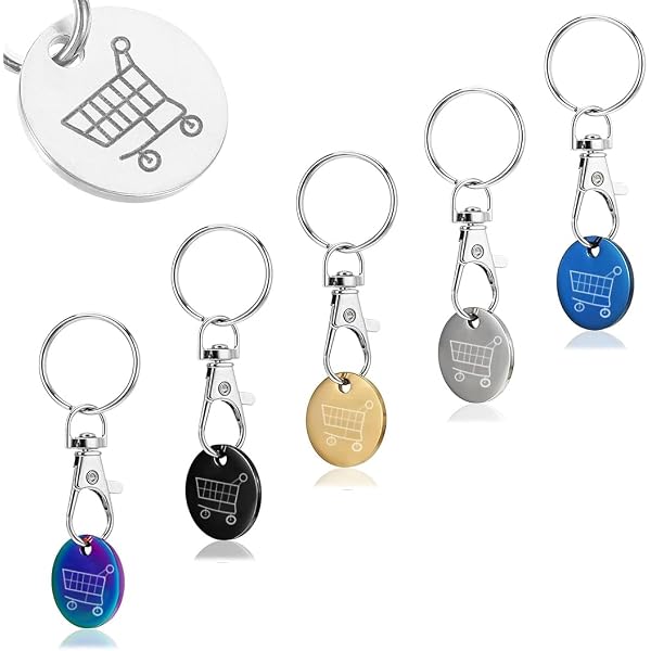 Hyundai Porte-clés Officiel Logo 3D + Jeton Caddie – Métal Argenté – Accessoire Hyundai Authentique
