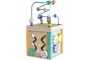 Warmiehomy Activity Cube Baby Toddler Best Montessori Toys for 1 Year Old Wooden Toys 1st Birthday Gifts for 1 2 3 Year Old Girls Boys Educational Children Early Learning Toys