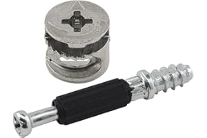 VASALAT SECOTEC Hettich Exzenter łącznik do mebli Rastex 15; Materiał: Odlew cynkowy niklowany Zawartość: 50 sztuk Pojedynczy ohne Abdeckrand | 50 Stk