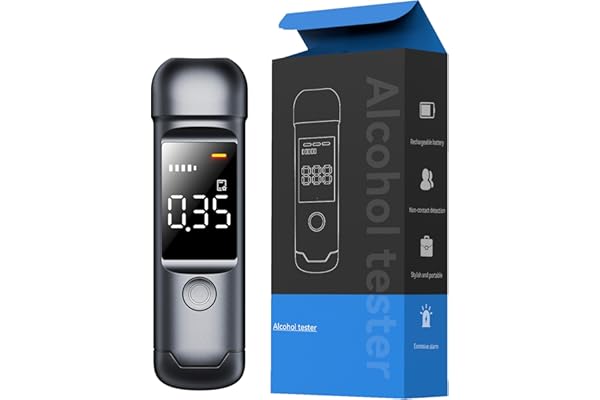 CAMTHON Alcoholímetro Homologado DGT - Etilómetro portátil homologado España, Test de alcoholemia rápido y fiable para Uso doméstico y Profesional