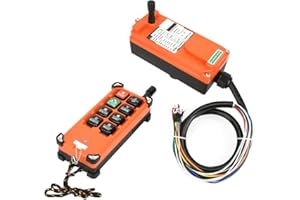 Wakects Télécommande pour grue sans fil avec 8 boutons de commande 220 V Émetteur et récepteur radio industrielle F21-E1B