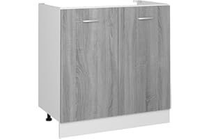 vidaXL Mueble bajo Fregadero Lyon Gris Sonoma 80x46x81,5 cm Madera de ingeniería