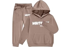 GENERIC Tracksuit Set Kids Girls - Long Sleeve Pullover Sweatshirt and jogging Bottom Outfits Sets for Girls 2 Piece Fashion Y2K Boys Activewear Back to School Jumper Activewear