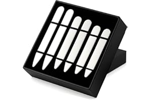 AOLVO Stainless Steel Collar Stiffeners (No Magnets included), Collar Stays Metal Shirt Collar Stiffeners for Men, Valued Pack in a Gift Box