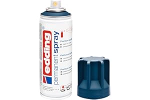 edding 5200 spray permanent - bleu nuit mat - 200 ml - peinture acrylique pour peindre ou décorer verre, métal, bois, céramique, plastique, toile - peinture acrylique en aérosol