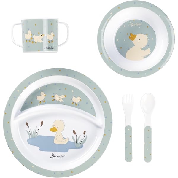 Assiette Enfant Sterntaler - Motif âne Emmi Girl Rose, Antidérapante, Pour Bébé Dès 6 Mois
