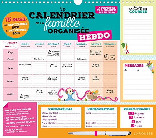 Télécharger Le calendrier de la famille organisée hebdo 2019 PDF