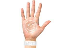 BKSAI 100pcs Braccialetti di identificazione Stampabili DIN A4 Stampabili Braccialetti d'ingresso Sicurezza Braccialetti in Carta Impermeabili Nastri di ingresso con Tyvek per Club Feste Eventi