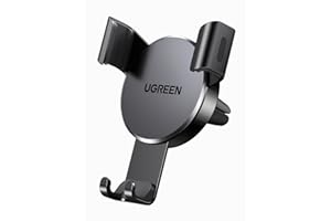 UGREEN Handyhalterung Auto Handy Halterung PKW Lüftung Schwerkraft Handy Autohalterung KFZ Handyhalter fürs Auto kompatibel mit iPhone 17 16 15 14 13 12Pro Max, Galaxy S23 Ultra S22 S21 (Schwarz)