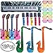 Produktbild Defrsk Aufblasbare Rockstar-Spielzeug-Set Aufblasbare Party Requisiten enthalten 4 aufblasbare Gitarre 6 Mikrofon 6 Shutter Schattierungsbrille 2 Saxophon 1 Tastatur 19er-Pack Party Favors Kinder