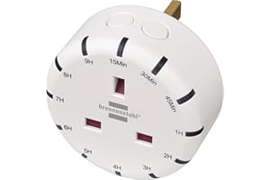 Brennenstuhl Digital Countdown Timer Plug Socket with LED Display - Adjustable in 12 Steps, Indoor Use, Contact Protection