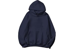 SAFRISIOR Oversized Hoodies for Women and Men Couples Fleece Basic Solid Hooded Sweatshirt Pullover Jackets