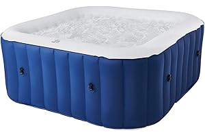 MSPA - Spa Gonflable carré 185cm Lite - 6 Places. Spa Bien-être intérieur et extérieur Chauffant avec Jets massant
