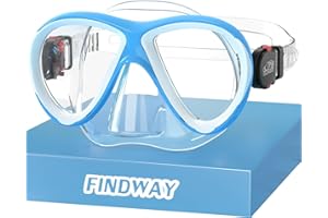 ‎FINDWAY Findway Taucherbrille Kinder, Schwimmbrille Kinder für Jungen Mädchen,Schnorchelmaske Kinder 180°Panorama Verstellbares Silikonband Anti-Leck Tauchmaske Kinder für 3-14 Jahre