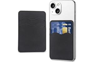 XENQITO 1 Stück Handy-Kartenhalter mit Selbstklebendem Aufkleber für die Rückseite des Handys, Handy Kartenhalter für Smartphones Kartenhüllen aus dehnbarem Stoff, Brieftasche zum Aufkleben(Schwarz)
