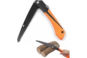 METALNUTS Klappsäge mit Sperrfunktion, Handsäge Astsäge für Garten,Outdoor, Trockenholz-Astsäge, Gehärtetes 25 cm Extra Langer SK5 Klinge, TPR Rutschfestes Griffdesign