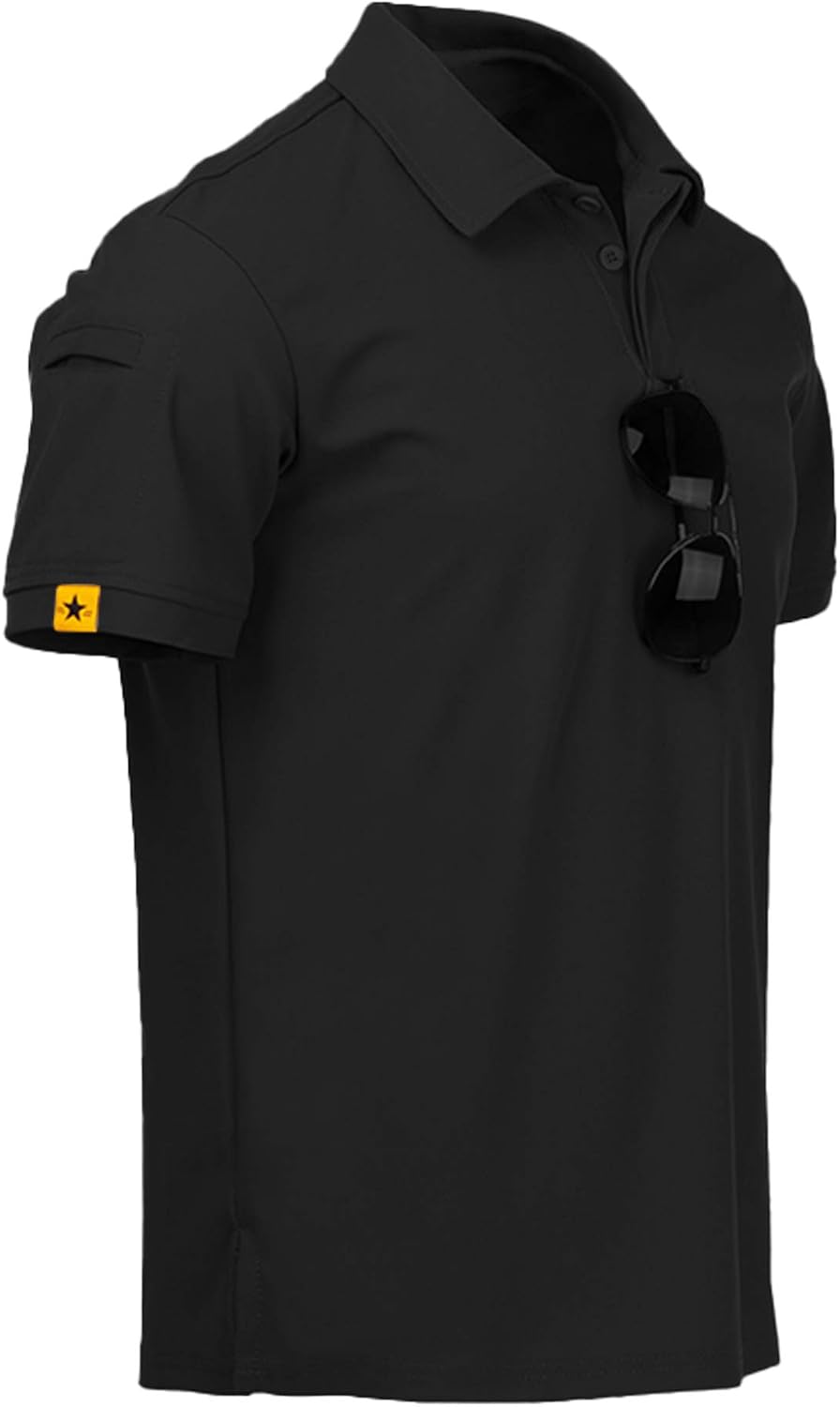 JACKETOWN Polo Manga Corta para Hombre Secado Rápido Transpirable Polo Tenis Polo Verano para Hombre Golf Camisa Deportiva Casual Basic Polo