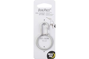 Nite Ize Dwukomorowy brelok do kluczy DualPass, Split Ring Brelok Alternatywa dla kluczyków samochodowych do domu