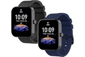 WD&CD 2 x pasek 20 mm do Amazfit GTS 2/2 Mini /2e, silikonowy zamiennik paska fitness TPU, kompatybilny z Amazfit Bip/Bip Lite/Bip U