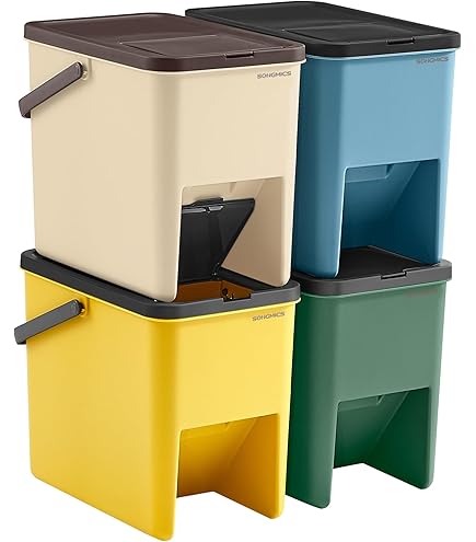 Coperchio Raccolta Differenziata SO-TECH - Grigio Alluminio Secchi 12-32L