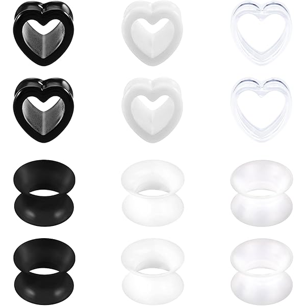 GUSXPPD 4 Paar Silikon Flesh Tunnel Set 8-16mm - Weiche Ohr Tunnel Für Frauen & Männer