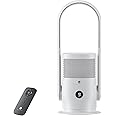 Ultty Bladeless Fan with Air Purifier, Bladeless Tower Fan Portable Air Purifier Fan with Remote, Touch, Timer, HEPA Filter, 90° Oscillating 9 Speeds, 3 Modes CR021, White