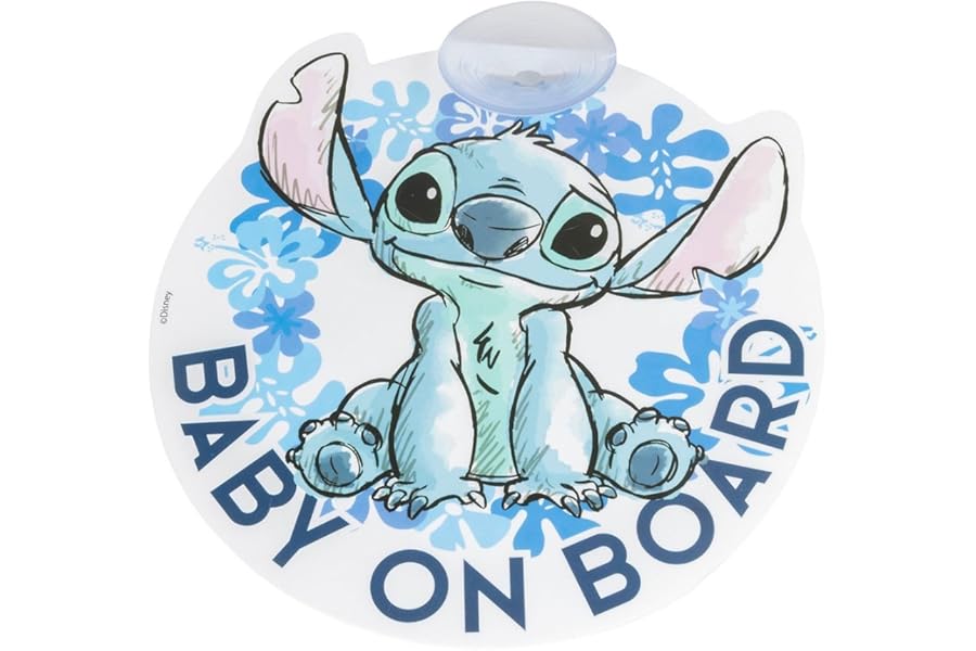 Tataway Baby On Board Stitch - Suction Car Sign - Adorable Disney Design - Safety for Your Child