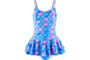 DivingBirds Girls Swimming Costume Me Kids Swimsuit One Piece Swimming Suit for Girls Adjustable Bathing Suits Age 4-9 Years
