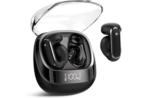 AOSRAU Open Ear Kopfhörer, Bluetooth 5.4 Clip On Kopfhörer Kabellos mit Beeindruckender Klang, 42H Lightweight und Bequem Open Ear kabellose Earbuds, Klare Anrufe, IP7 Ohrhörer für Büro/Fitness/Laufen/Fahren