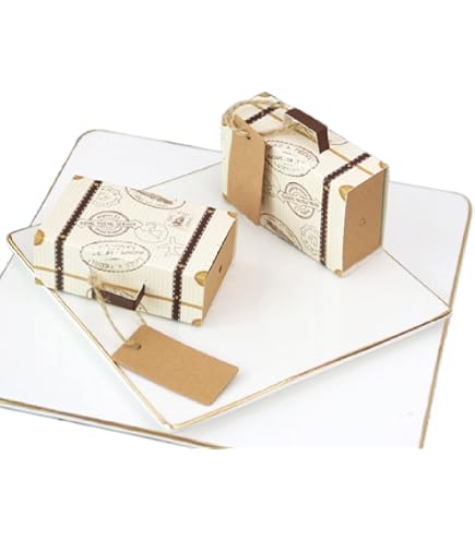 Set 50 Scatoline Bomboniere Tema Viaggio - Con Portachiavi Aereo E Biglietti - Foto 7