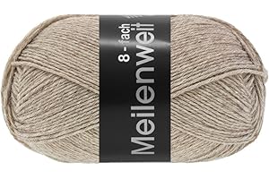 ‎LANA GROSSA LANA GROSSA Meilenweit 8-fach 150 | 8-faches Sockengarn, waschmaschinenfest | Handstrickgarn 80% Schurwolle & 20% Polyamid | 150g Wolle zum Stricken & Häkeln | 315m Garn FB9567