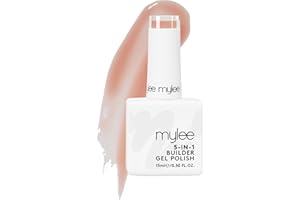 Mylee Gel Costruttore 5-in-1 15ml, Base Rinforzante Rivestimento Smalto UV/LED, Punte ed Extension, Decorazioni Nail Art, Decalcomanie e Gioielli, Riparazione Manicure (Blush)