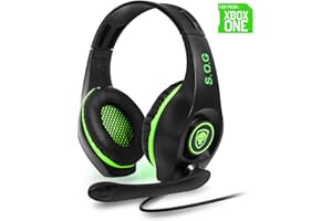 SPIRIT OF GAMER - Casque Micro "PRO-XH5" pour XBOX ONE / SON STEREO 2.0 / HP 40 mm avec Coussinets Rembourrés / Arceau Ajustable