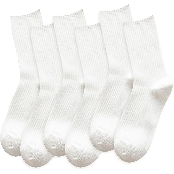 3 Paia Calzini Bianchi Donna - Cotone, Lunghi Al Polpaccio, Taglia 6-9 US, Senza Cuciture - Foto 6