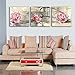 Produktbild Prints on Canvas Gemälde Pink Rose dekorative Malerei Frameless Malerei gemalt Wohnzimmer Restaurant Artwork für Wandschmuck , 40*40
