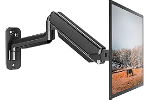 ELIVED Braccio a molla a gas per monitor PC da 13-32 pollici con VESA 75x75 / 100x100 mm fino a 9 kg, braccio per monitor singolo inclinabile e girevole con altezza regolabile EV023