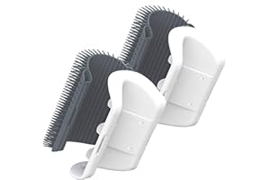 WWVVPET 3.0 Más Suave Cepillo de Esquina Masaje Para Gatos con Hierba Gatera, Cat Self Groomer con Catnip, Cat Corner Groomer, peine rascador de esquina de pared, cepillo de masaje de aseo, 2 unidad