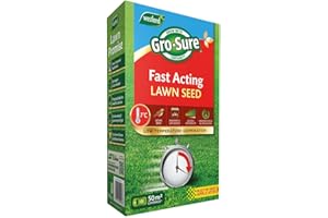 Gro-Sure Fast Acting Grass Lawn Seed, 50 m2, 1.5 kg, Blue,Green