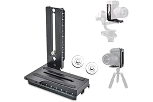 HAFOKO Aluminium RS2 L Nawias Pionowy Poziomy Przełączanie Uchwyt Płytka Szybkiego Uwalniania Aparatu Kompatybilny dla Zhiyun Crane 2/Crane 3 Stabilizujący Gimbal Statyw Monopod