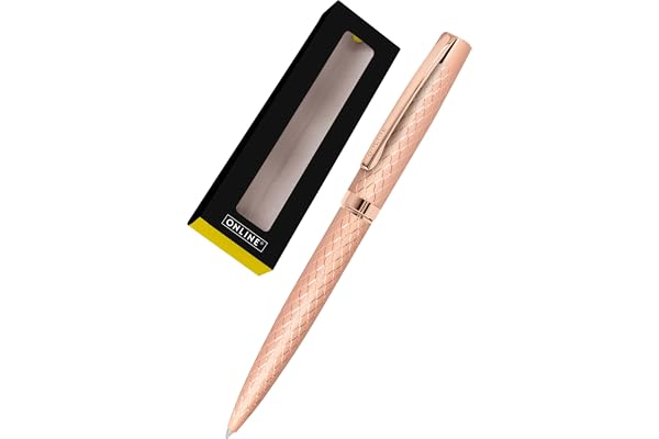 Online stylo à bille Eleganza Diamond ¦ stylo-bille en métal ¦ stylo à bille rétractable en coffret cadeau ¦ recharge remplaçable ¦ encre noire ¦ étui exclusif, cadeau parfait, couleur rosegold 34663