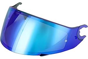 Guajiro - Visiera per casco compatibile con Shark VZ160 Spartan | Skwal | Skwal 2 | D Swawal - Schermo in policarbonato predisposto per Pinlock (Blu)