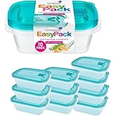 HOMESHOPA Plastic Food Storage Containers with Vented Lids, 10 Pack Leak Proof BPA Free Stackable, Microwave Freezer Dishwash