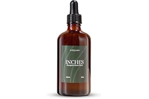 Plantmade: Inches (100ml) - Unisex 100% Natural, Ayurvedic Herb-Infused Growth Oil for Hair/Beard with Amla, Rosemary, Pumpkin Seed and Peppermint and Castor Oil (Handmade in the UK)