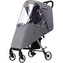 Housse De Pluie Universelle Pour Poussette - PVC Transparent, Fenêtre Zippée - Protection Contre Pluie, Vent, Neige - Taille M/L