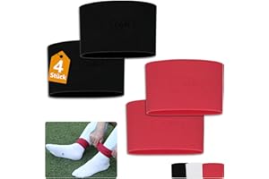 HELI MIAO 4pcs Schienbeinschonerhalter aus Silikon, Stutzenhalter Fussball, Fußball für Herren, Damen & Kinder,schienbeinschonerhalter