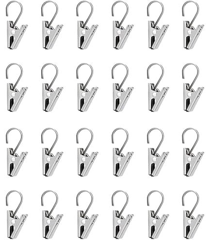 30 stuks gordijnringen, gordijnringen, 50 mm, gordijnringen met clips, metalen gordijnklemmen, zilver, voor gordijnroede en douchegordijn, hangende ringen 30 stuks gordijnringen, gordijnringen, 50 mm, gordijnringen met clips, metalen gordijnklemmen, zilver, voor gordijnroede en douchegordijn, hangende ringen